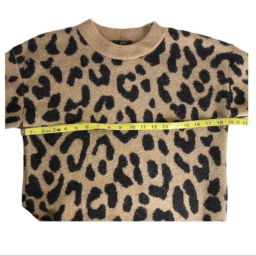 NWT J. Crew Leopard Print Sweater. Size XS